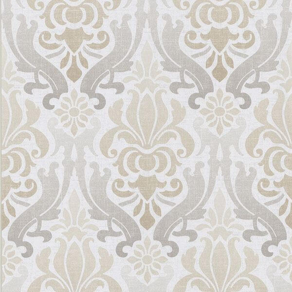 aquitaine-taupe-nouveau-damask-wallpaper-york-wallcoverings-295-66542 - York Wallpaper Wallpaper