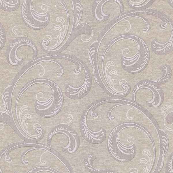 Nijah Mauve Scroll Wallpaper - York Wallcoverings - 62-65887 - York Wallcoverings Wallpaper