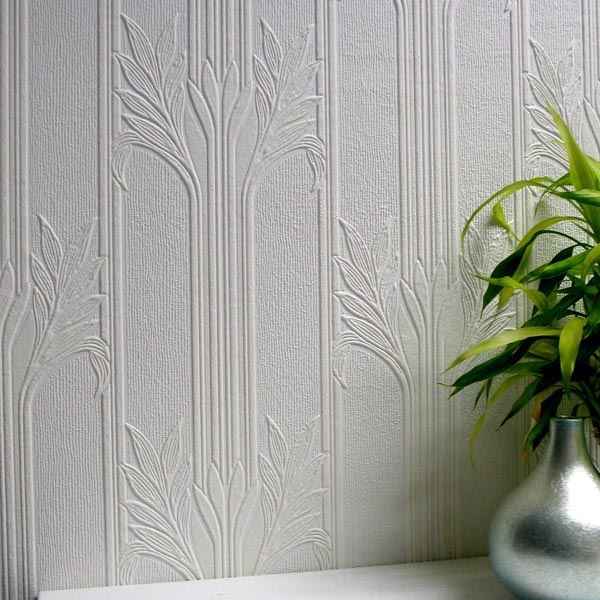 Wildacre White Paintable Textured Vinyl Wallpaper - York Wallcoverings - 437-RD803 - York Wallcoverings Wallpaper
