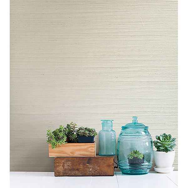 Ling Cream Grasscloth Wallpaper - York Wallcoverings - 63-65651 - York Wallcoverings Wallpaper