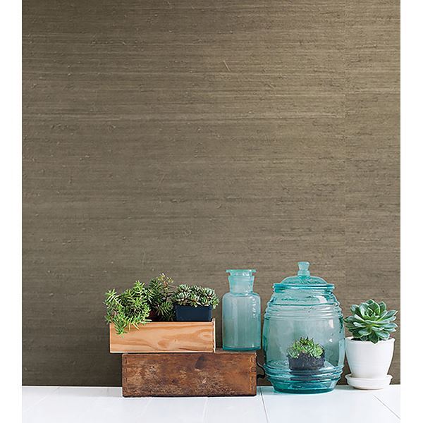 jin-light-grey-grasscloth-wallpaper-york-wallcoverings-63-65655 - York Wallcoverings Wallpaper