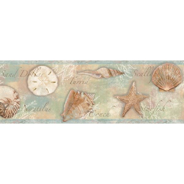 quinten-blue-seashells-toss-wallpaper-york-wallcoverings-bbc46051b - York Wallpaper Wallpaper