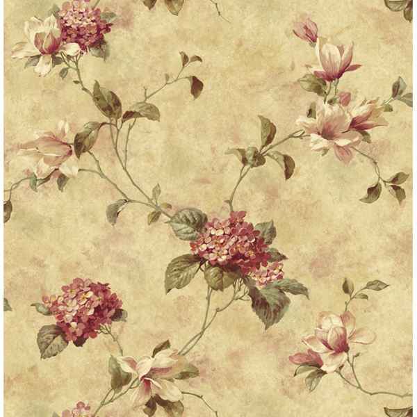 Yellow Hydrangea Trail - York Wallcoverings - ART76304 - York Wallcoverings Wallpaper