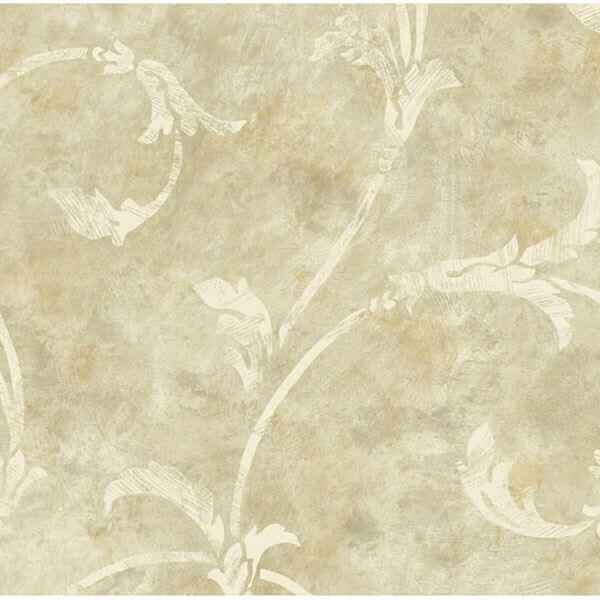 Bronze Scroll Wallpaper - York Wallcoverings - HAV40834 - York Wallcoverings Wallpaper
