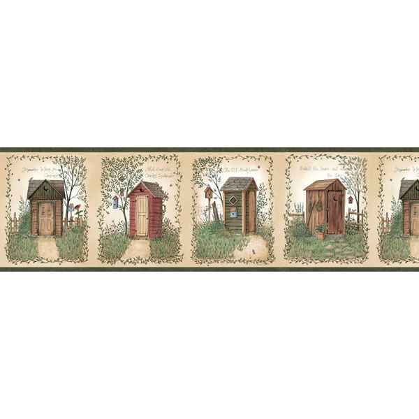 Neutral Neutral Outhouses Wallpaper - York Wallcoverings - FFR50321B - York Wallcoverings Wallpaper