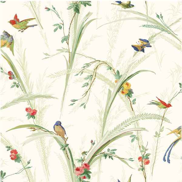 White Meadow Lark - York Wallcoverings - QE19321 - York Wallcoverings Wallpaper