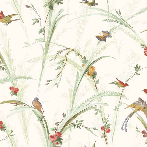 Cheshire Green Meadowlark Trail Wallpaper - York Wallcoverings - MEA19321 - York Wallcoverings Wallpaper
