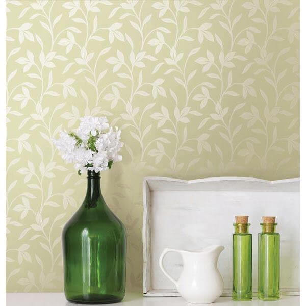 cynthia-light-green-tonal-leaf-trail-wallpaper-york-wallcoverings-2532-20483 - York Wallcoverings Papel pintado