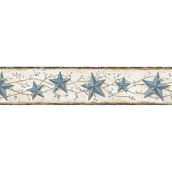 June Blue Heritage Tin Star Wallpaper - York Wallcoverings - CTR65366B - York Wallcoverings Wallpaper