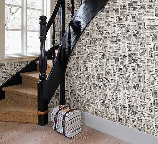 Adamstown Cream Vintage Newspaper Wallpaper - York Wallcoverings - CTR64271 - York Wallcoverings Wallpaper