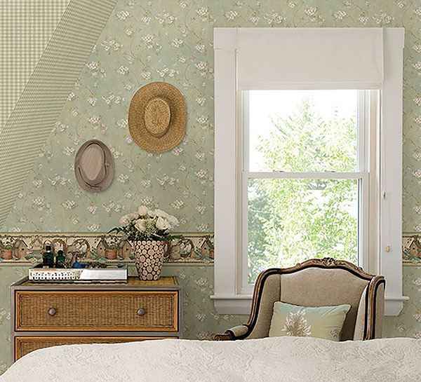 Dixie Aqua Floral Trail Wallpaper - York Wallcoverings - CTR44107 - York Wallcoverings Wallpaper