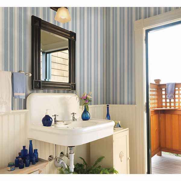 Cabin Stripe - York Wallcoverings - SRC491016 - York Wallcoverings Wallpaper