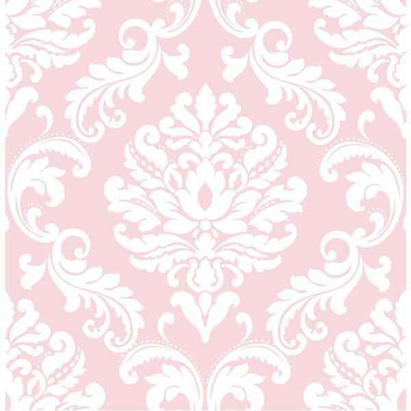Pink Ariel Peel and Stick Wallpaper - York Wallcoverings - NU1397 - York Wallcoverings Wallpaper