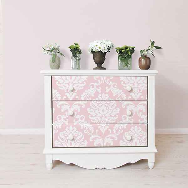 Pink Ariel Peel and Stick Wallpaper - York Wallcoverings - NU1397 - York Wallcoverings Wallpaper