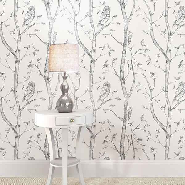 Grey Woods Peel & Stick Wallpaper - York Wallcoverings - NUS1412 - York Wallcoverings Wallpaper