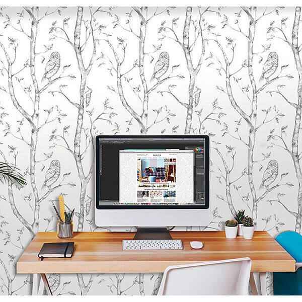Grey Woods Peel & Stick Wallpaper - York Wallcoverings - NUS1412 - York Wallcoverings Wallpaper