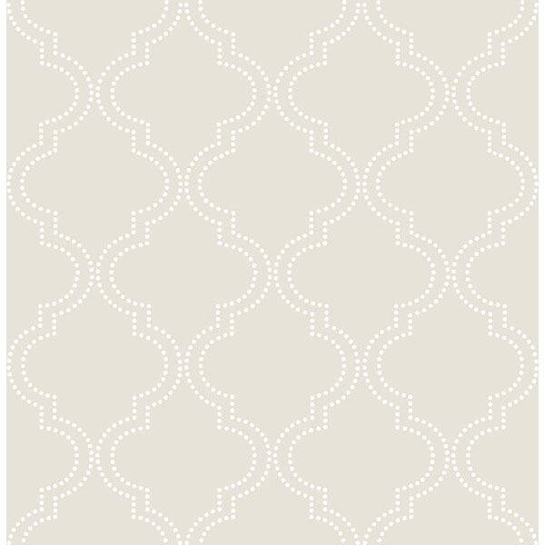 taupe-quatrefoil-peel-and-stick-wallpaper-york-wallcoverings-nu1425 - York Wallcoverings Wallpaper