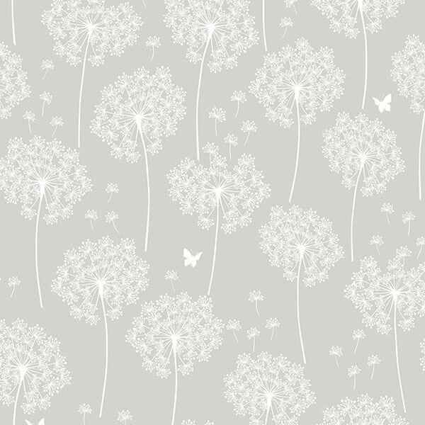 Dandelion Grey Peel And Stick Wallpaper - York Wallcoverings - NU1651 - York Wallcoverings Wallpaper