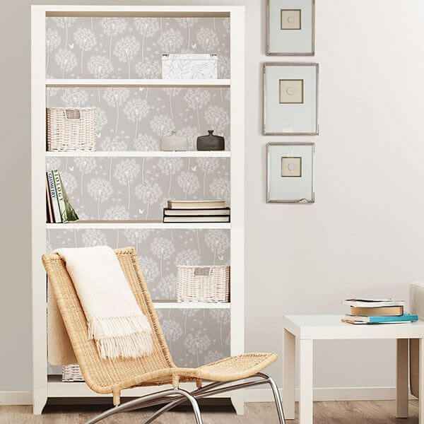 Dandelion Grey Peel And Stick Wallpaper - York Wallcoverings - NU1651 - York Wallcoverings Wallpaper