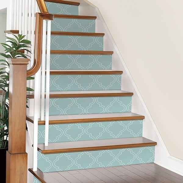 Slate Blue Quatrefoil Peel and Stick Wallpaper - York Wallcoverings - NU1826 - York Wallcoverings Wallpaper