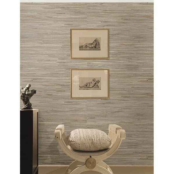 Heiki Light Grey Grasscloth Wallpaper - York Wallcoverings - 2693-30273 - York Wallcoverings Wallpaper