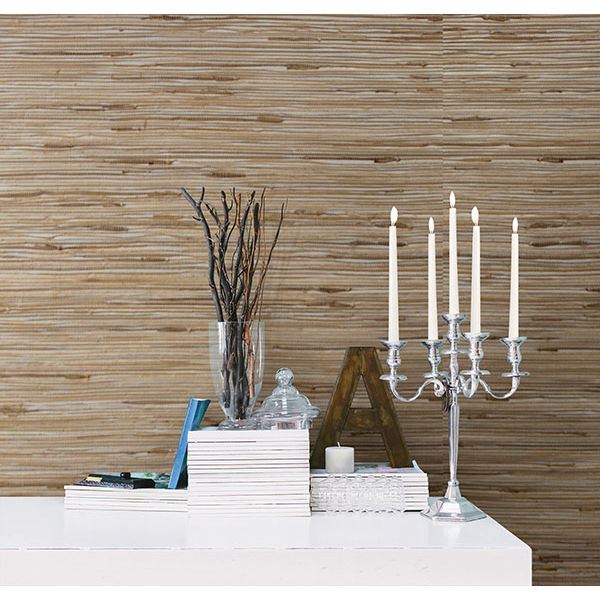 tereza-silver-foil-grasscloth-wallpaper-york-wallcoverings-2622-30272 - York Wallcoverings Papel pintado