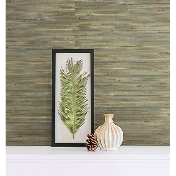 arina-turquoise-grasscloth-wallpaper-york-wallcoverings-2622-30249 - York Wallpaper Wallpaper
