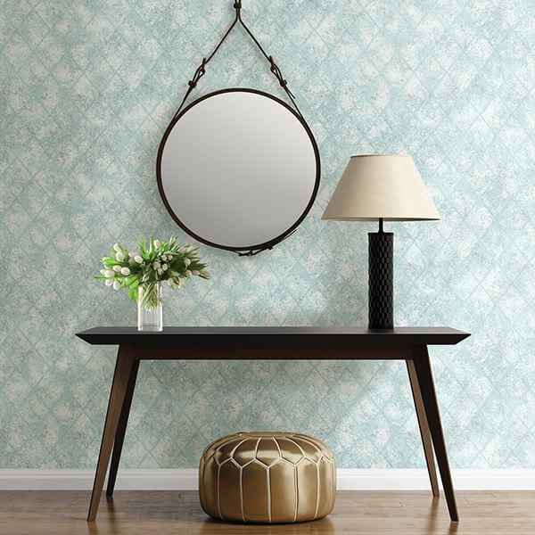 Blue Mercury Glass Wallpaper - York Wallcoverings - 2701-22328 - York Wallcoverings Wallpaper