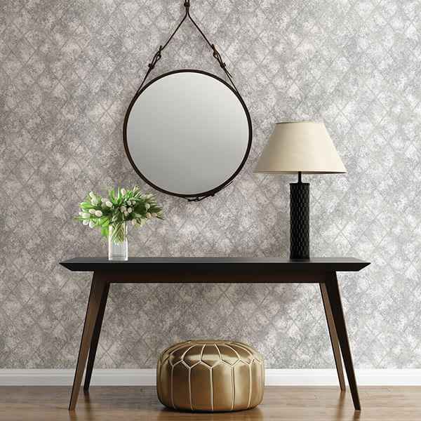 Silver Mercury Glass Wallpaper - York Wallcoverings - 2701-22326 - York Wallcoverings Wallpaper