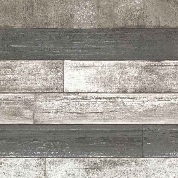 Wood Grey Ashwile Wallpaper - York Wallcoverings - 2686-20198