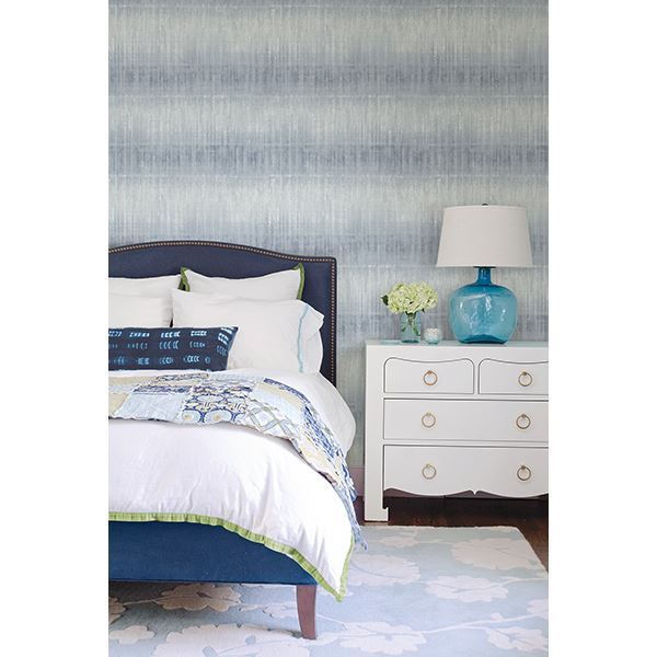 Sanctuary Blueberry Texture Stripe Wallpaper - York Wallcoverings - 2656-004045 - York Wallcoverings Wallpaper