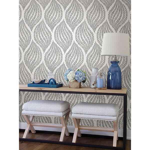 Arboretum Fog Leaves Wallpaper - York Wallcoverings - 2656-004062 - York Wallcoverings Wallpaper
