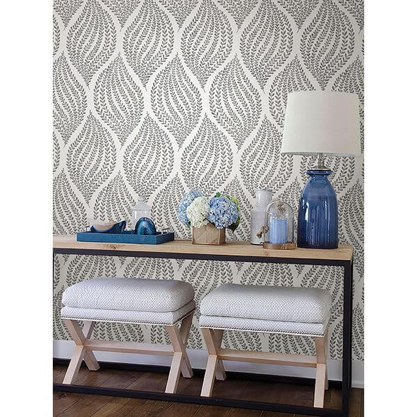 arboretum-fog-leaves-wallpaper-york-wallcoverings-2656-004062 - York Wallcoverings Papel pintado