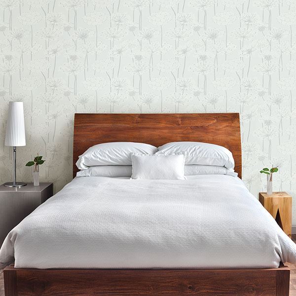 ingrid-grey-dandelion-meadow-york-wallcoverings-wv5480 - York Wallcoverings Wallpaper