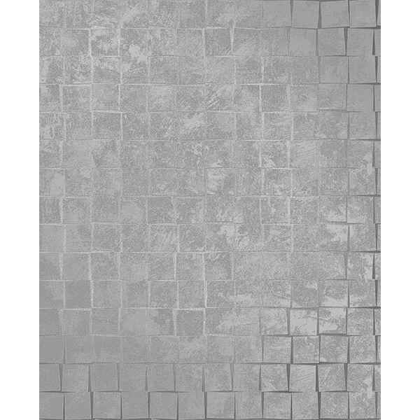 Cubist Silver Geometric Wallpaper - York Wallcoverings - 2683-23000
