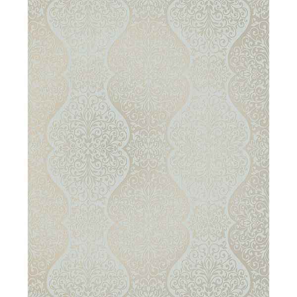 Cadence Blue Scroll Wallpaper - York Wallcoverings - 2683-23018 - York Wallcoverings Wallpaper