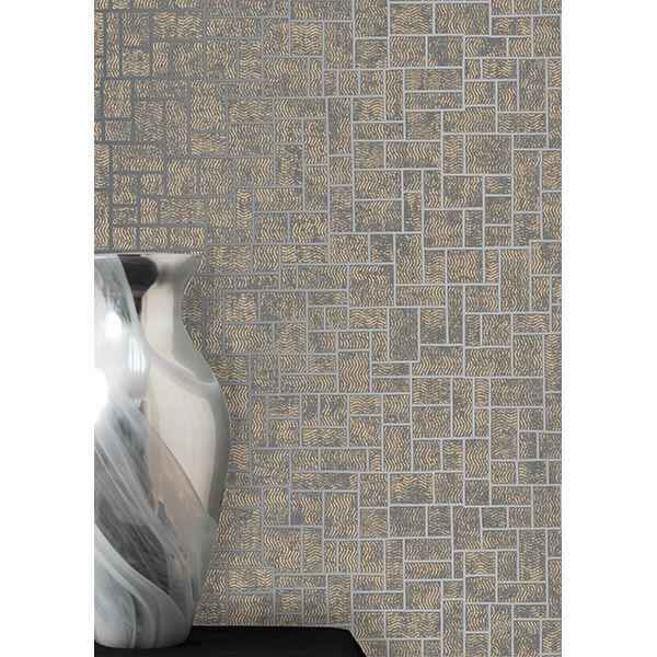 Etude Charcoal Geometric Wallpaper - York Wallcoverings - 2683-23025 - York Wallcoverings Wallpaper