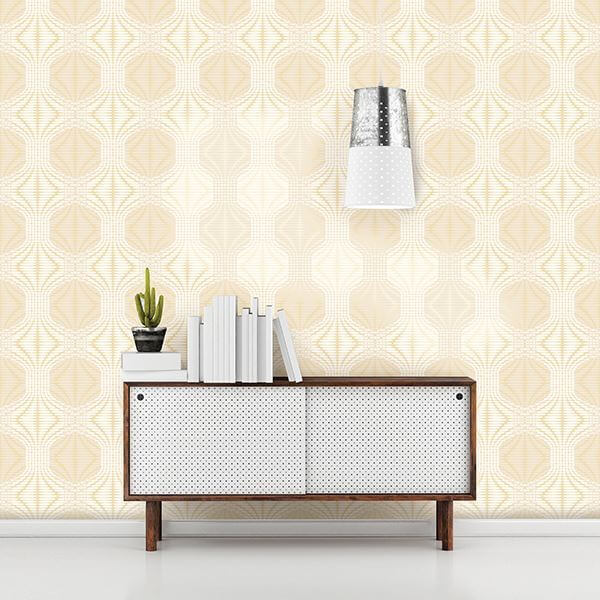 optic-gold-geometric-wallpaper-york-wallcoverings-2697-22633 - York Wallcoverings Papel pintado
