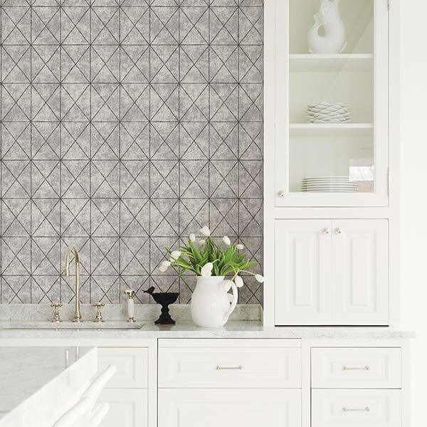intersection-silver-geometric-wallpaper-york-wallcoverings-2697-78005 - York Wallcoverings Papel pintado