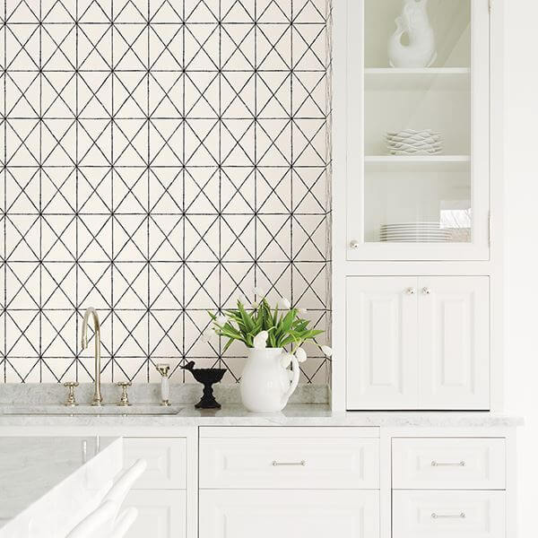 intersection-black-geometric-wallpaper-york-wallcoverings-2697-78003 - York Wallpaper Wallpaper