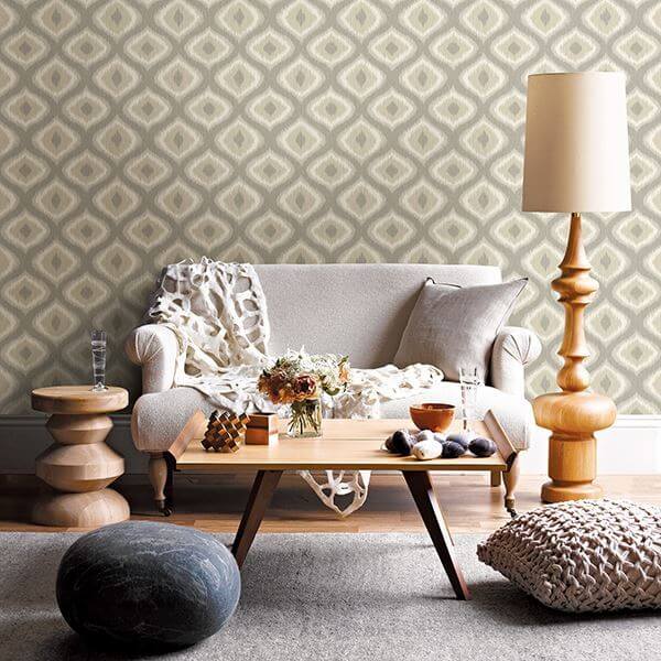 abra-taupe-ogee-wallpaper-york-wallcoverings-2697-78015 - York Wallcoverings Papel pintado
