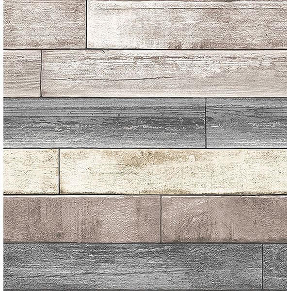 reclaimed-wood-plank-natural-peel-and-stick-wallpaper-york-wallcoverings-nu3130 - York Wallcoverings Wallpaper