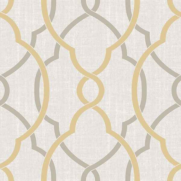 Sausalito Taupeyellow Peel and Stick Wallpaper - York Wallcoverings - NU1695 - York Wallcoverings Wallpaper