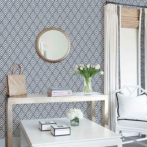 Arrowhead Deep Blue Peel and Stick Wallpaper - York Wallcoverings - NUS1701 - York Wallcoverings Wallpaper