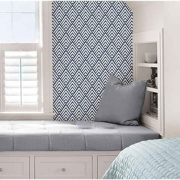 Arrowhead Deep Blue Peel and Stick Wallpaper - York Wallcoverings - NUS1701 - York Wallcoverings Wallpaper