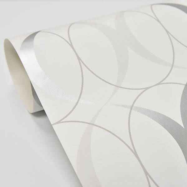 Circulate Light Silver Peel and Stick Wallpaper - York Wallcoverings - NUS1704 - York Wallcoverings Wallpaper