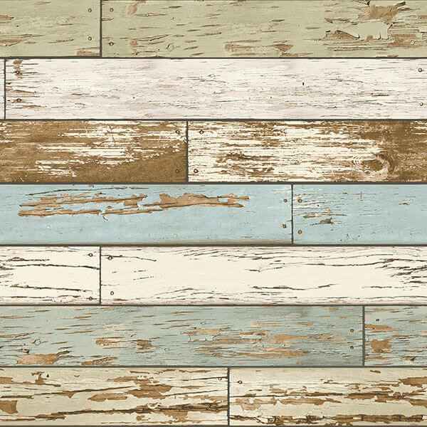 Old Salem Vintage Wood Peel and Stick Wallpaper - York Wallcoverings - NUS2188 - York Wallcoverings Wallpaper