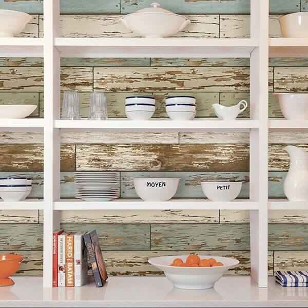 Old Salem Vintage Wood Peel and Stick Wallpaper - York Wallcoverings - NUS2188 - York Wallcoverings Wallpaper