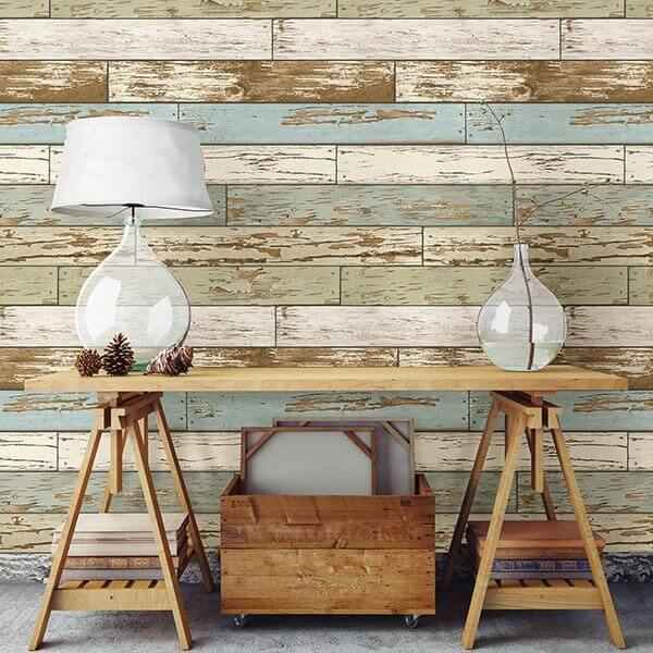Old Salem Vintage Wood Peel and Stick Wallpaper - York Wallcoverings - NUS2188 - York Wallcoverings Wallpaper
