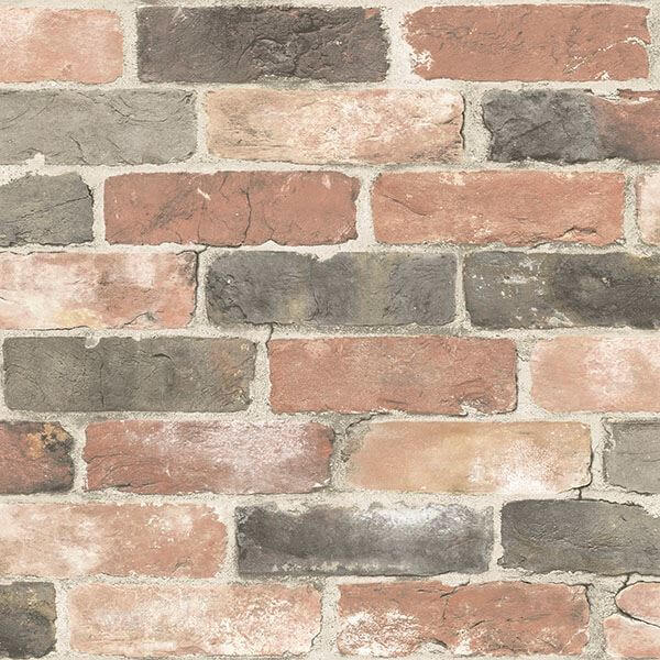 newport-reclaimed-brick-peel-and-stick-wallpaper-york-wallcoverings-nus2064 - York Wallcoverings Wallpaper